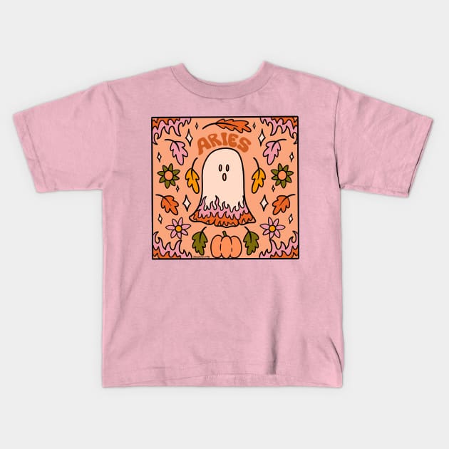 Aries Ghost Kids T-Shirt by Doodle by Meg